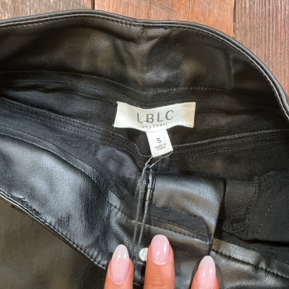 LBLC The Label Robin Pant Faux Leather Black High Rise Straight Leg Sizes S & M - Picture 11 of 16